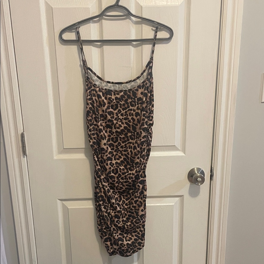 Leopard Print Spaghetti Strap Dress/ Jersey Shore Halloween Costume